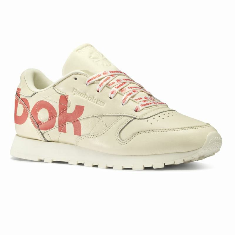 Reebok Classic Leather Shoes Womens White/Light Rose India GM7097QP